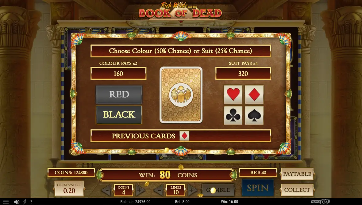 Chơi game slot Book of Dead từ Play'n GO