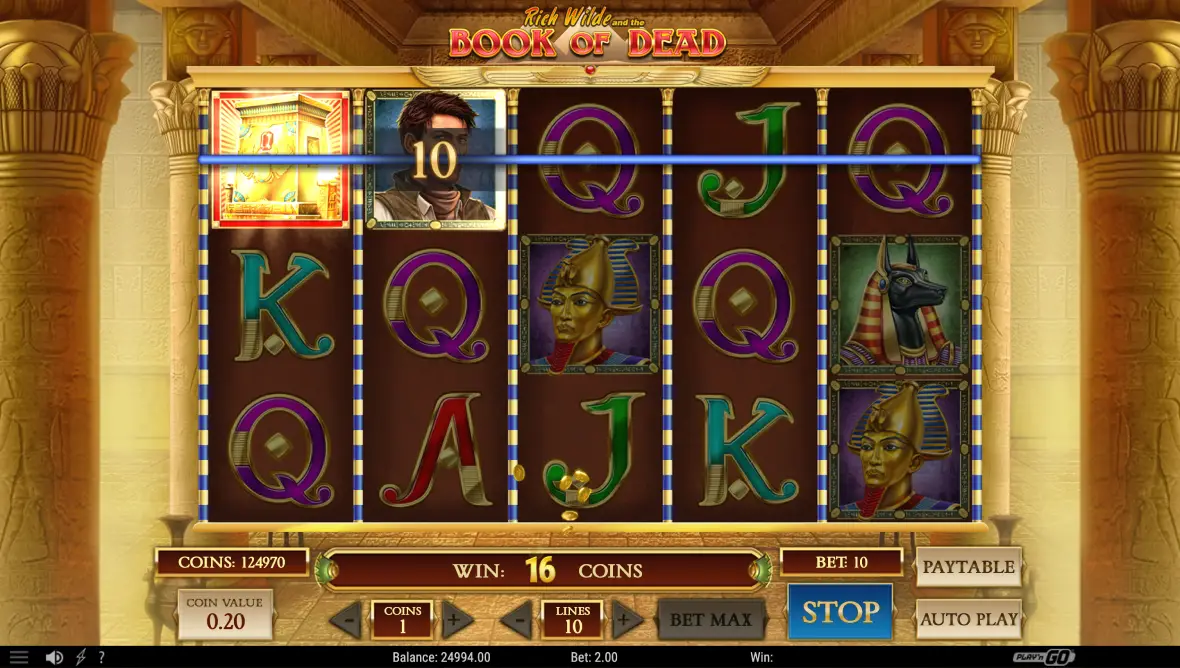 Chơi trò chơi slot Book of Dead tại sòng bạc