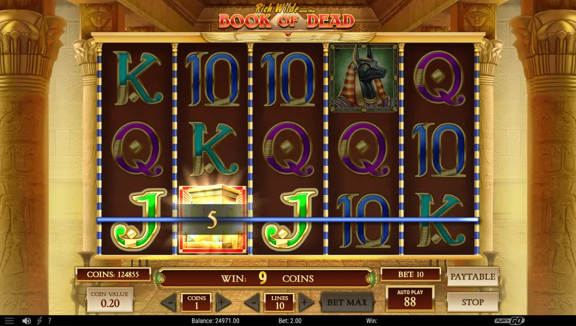 Sòng bạc trực tuyến có trò chơi slot Book of Dead